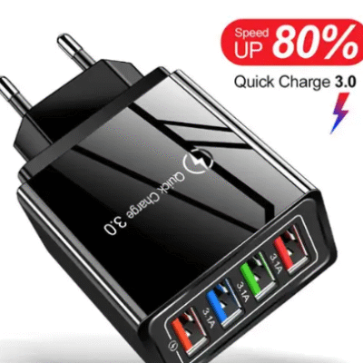 PR-2512 4-in-1 Fast Charger - 4x USB Contact 3.1Ampere - 240Volt - Wholesale Liquidation Pallets | Pallet liquidations near me